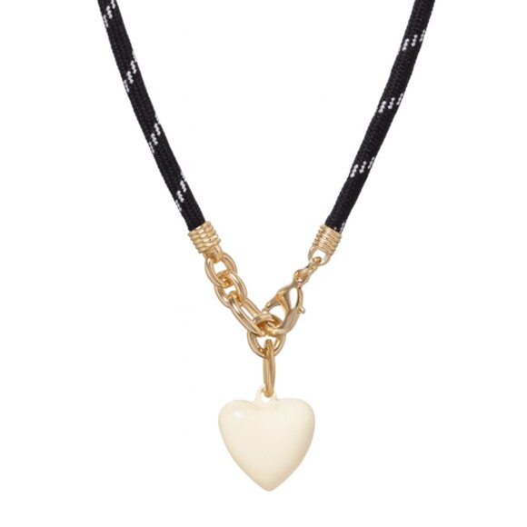Roxanne Assoulin The Happy Cord Charm Necklace Black/Cream - Picture 1 of 4